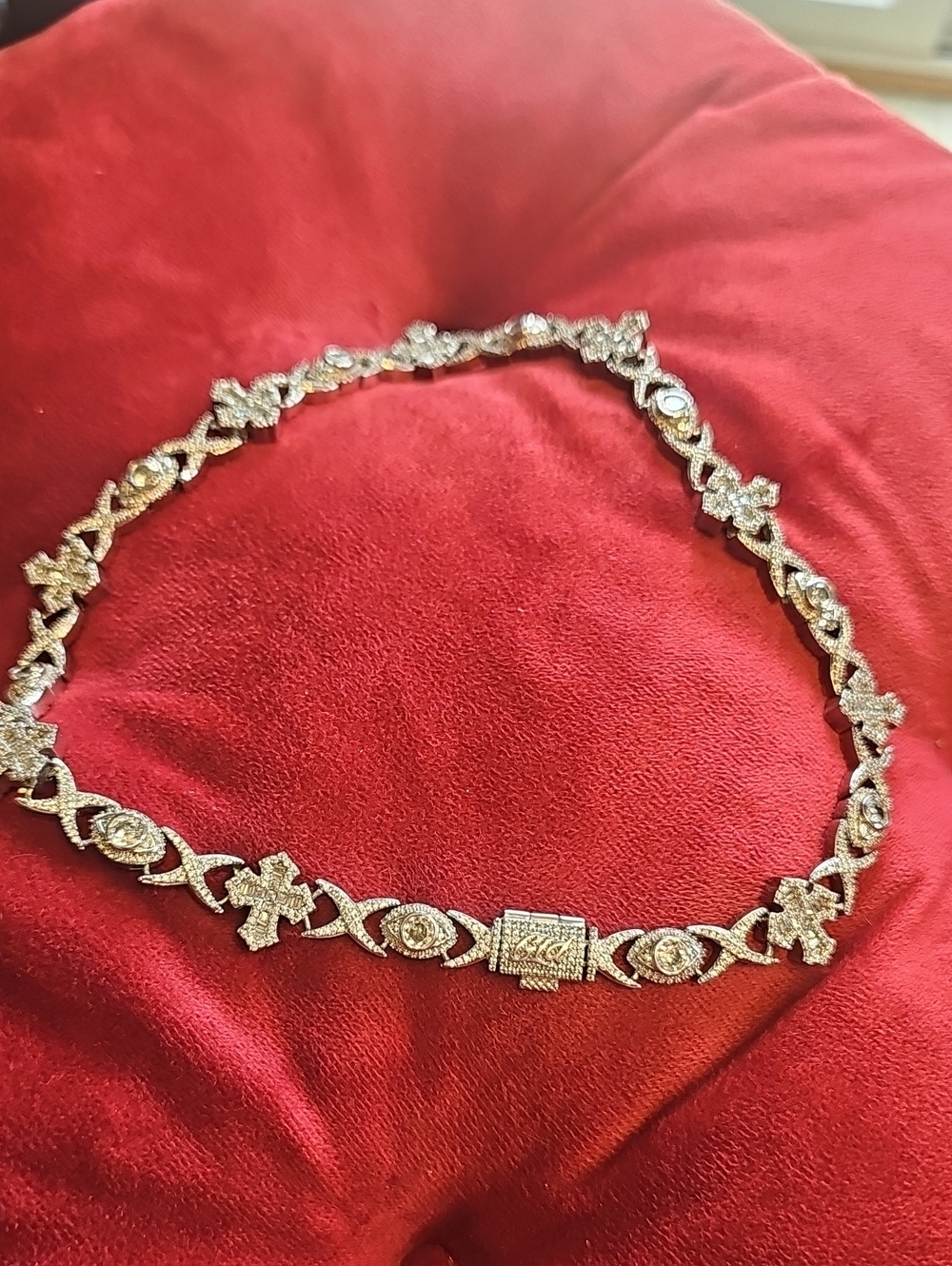 White Gold Plated GLD Necklace